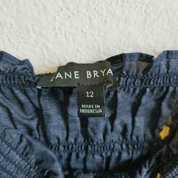 Lane Bryant Lemon Print Smocked Tank Top Sz 12 - Picture 5 of 9